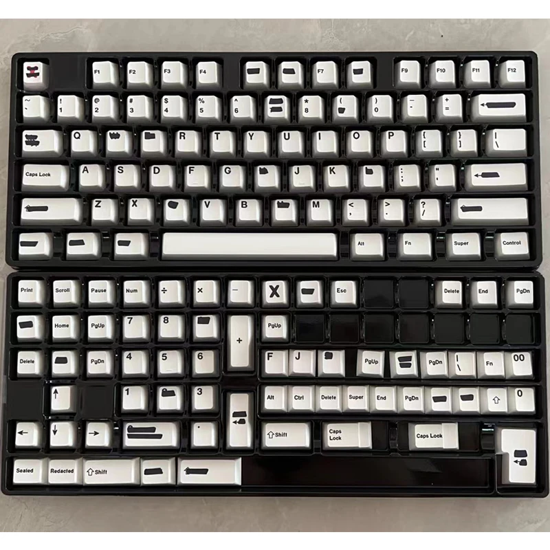 150 Keys GMK Redacted Keycaps Cherry Profile PBT Dye Sublimation 