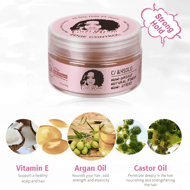 24 Hour Hold Edge Control for Black Women Hair Styling Gel Slick Bangs Baby Hair Wax Long Lasting Smooth Frizz Pomade Wholesale 4