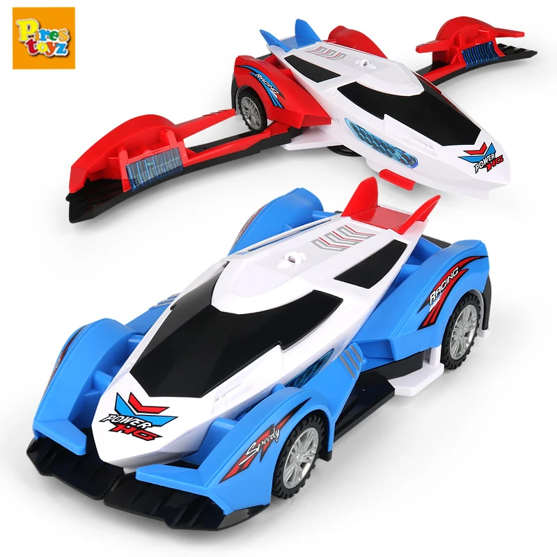 New Children Deformation Car Toys Electric Transformation Racing Car Model With Light Music Universal Wheel Kids Toys Boys Gift