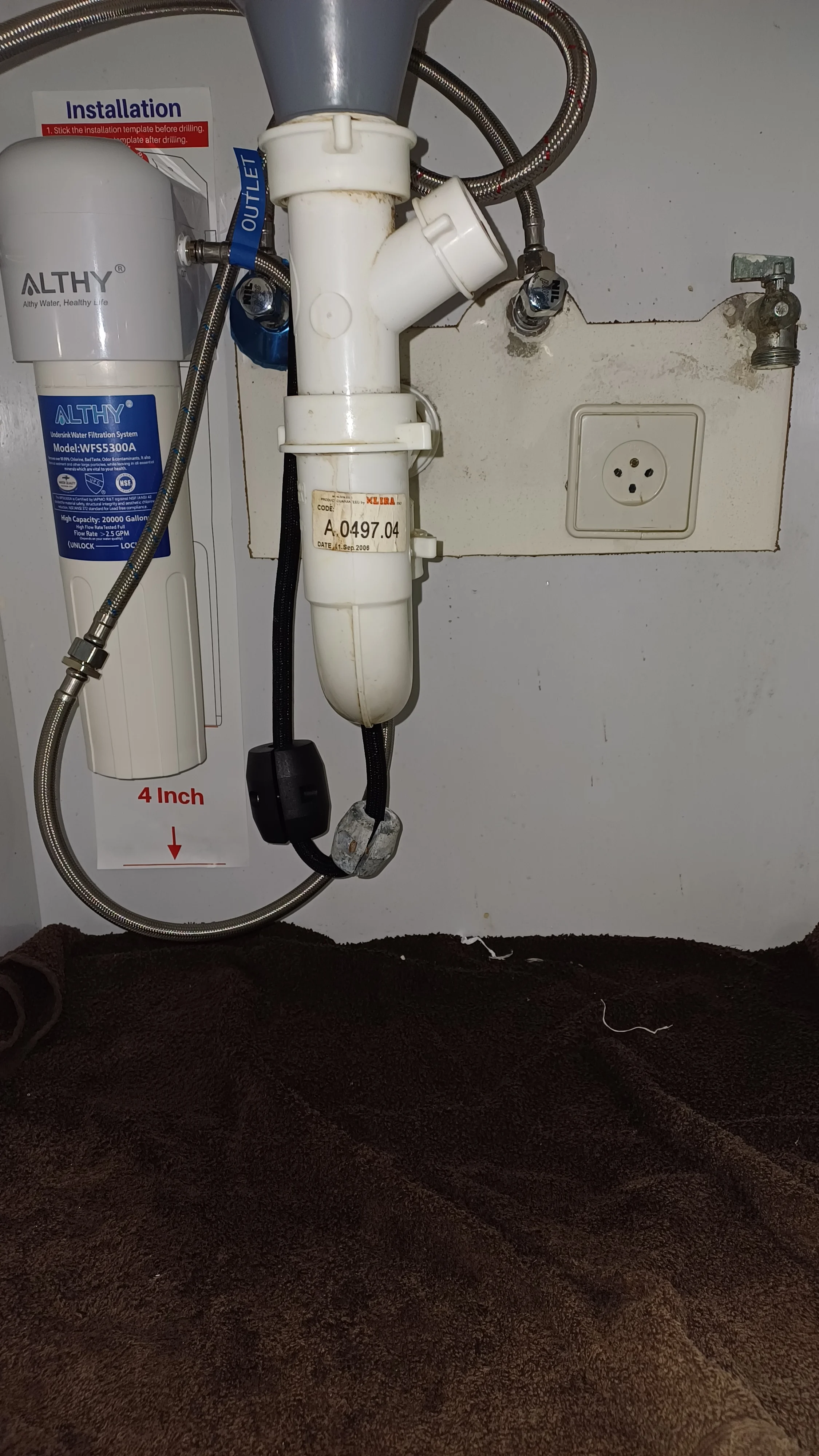 ALTHY Under Sink Drinking Water Filter Purifier -NSF/ANSI Certified Direct Connect Under Counter Drink Water Filtration System photo review