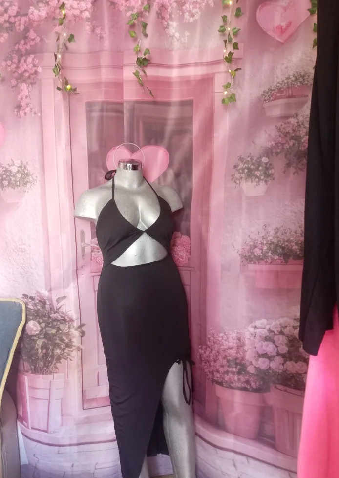 Elegant Backless Midi Dress for Nightlife & Parties photo review