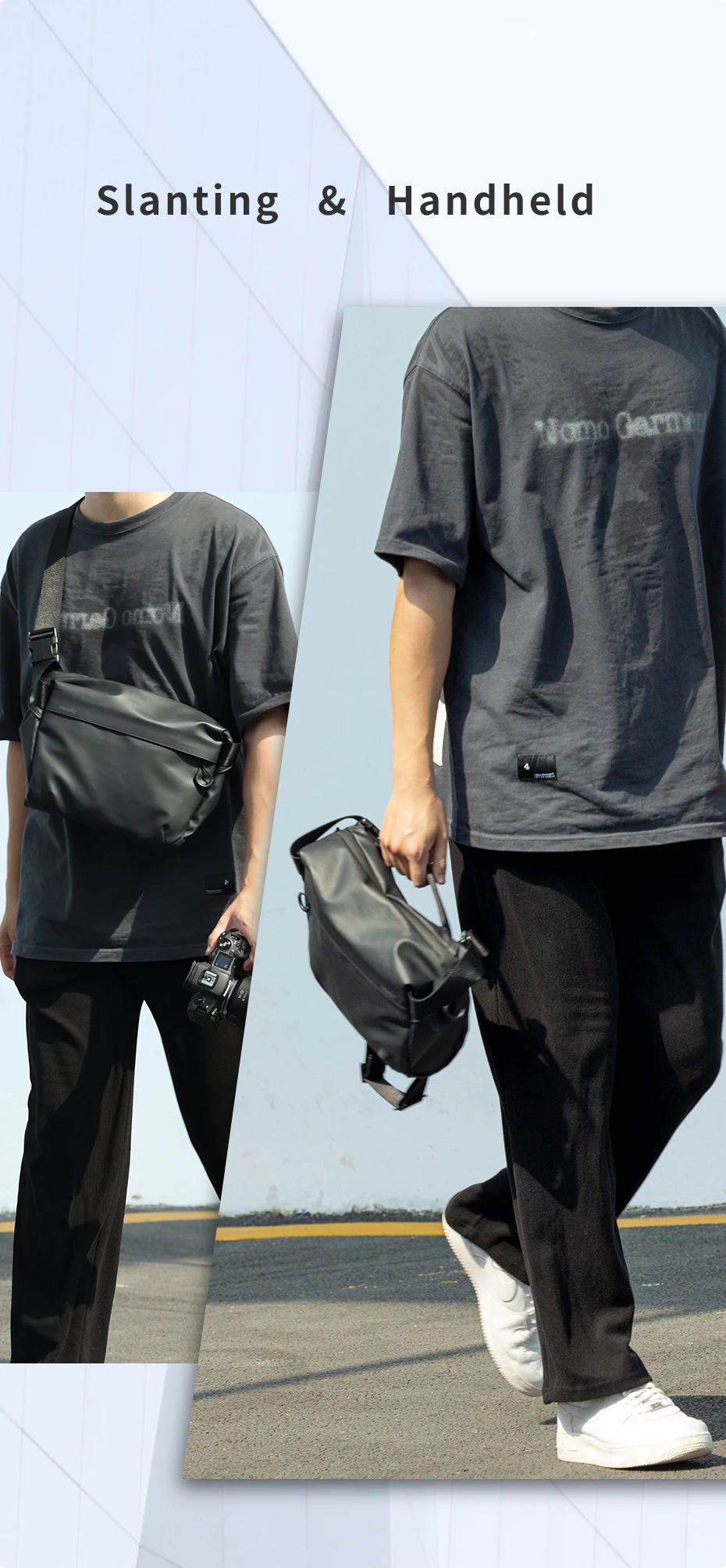 PB008 DSLR Camera Bag Waterproof Digital Camera Photography Shoulder Messenger B