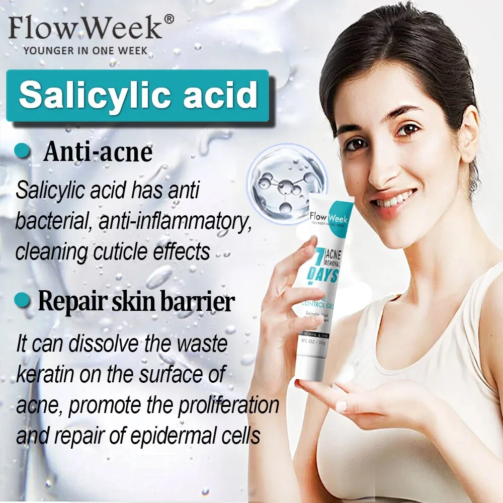 Salicylic Acid Gel Pimple Blackhead Acne Mask Dark Spot Care Shrink Pore Oily Control Skin Care