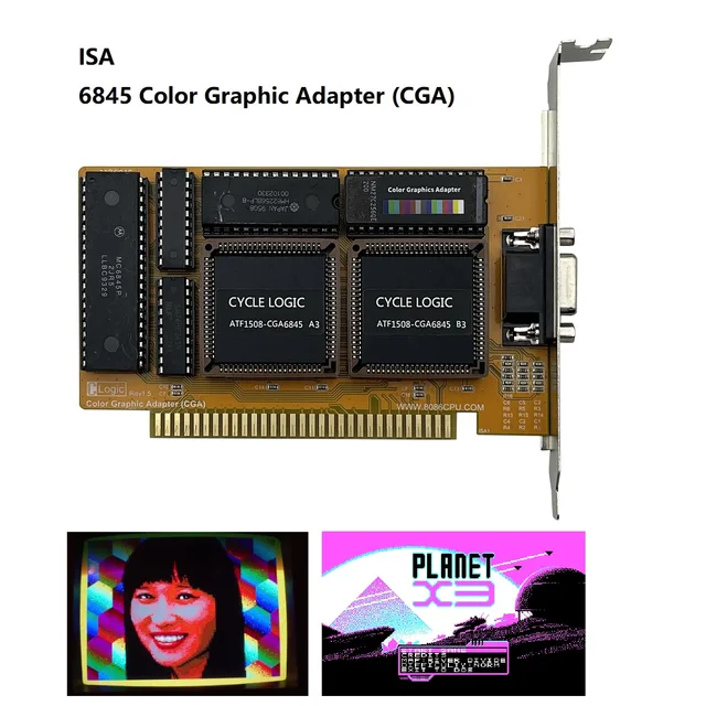 IBM Compatible Color Graphic Adapter ISA CGA Card IBM PC