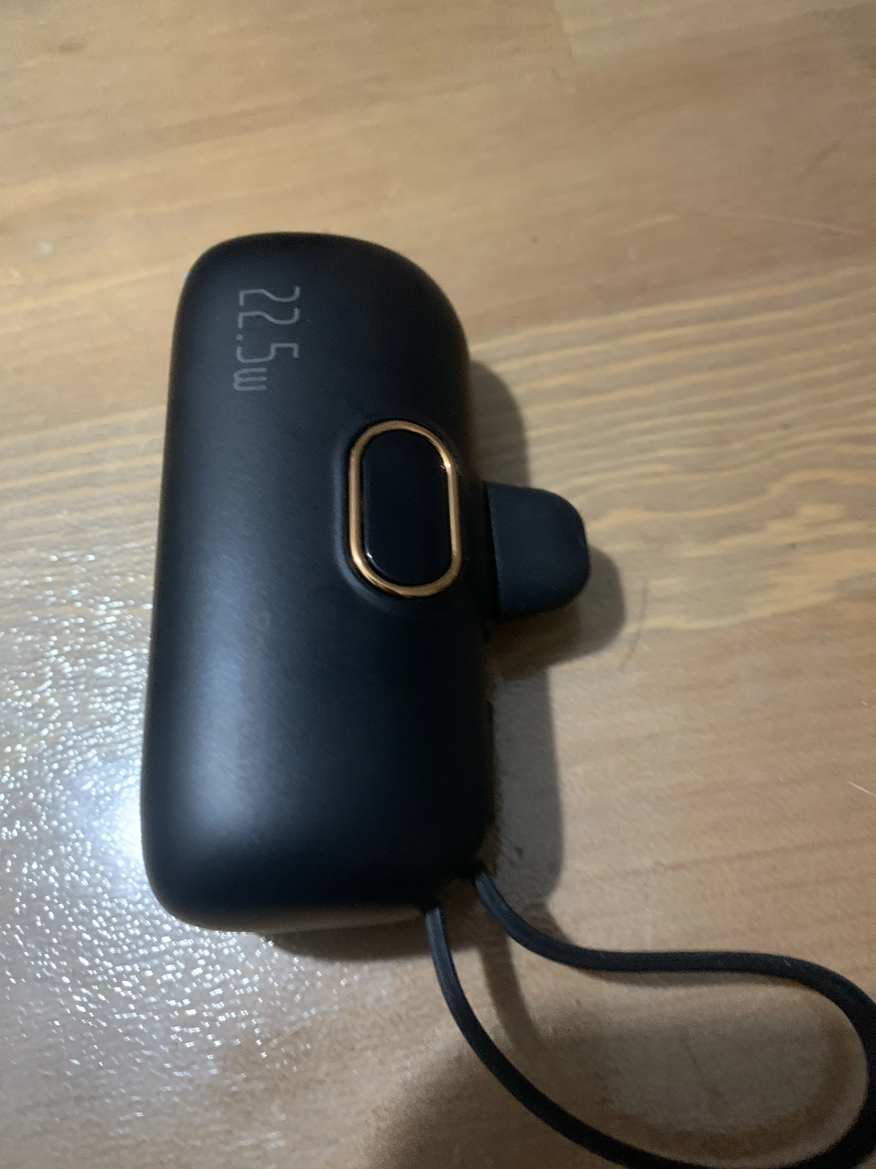 3000mAh Mini Capsule Power Bank with Lightning & Type C Plugs