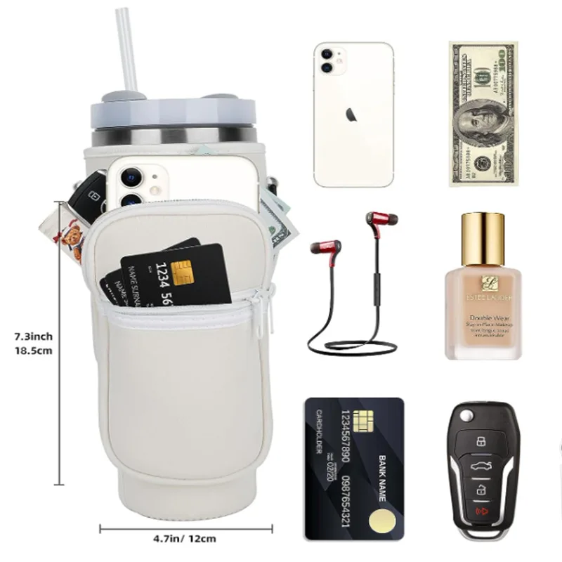 Water Bottle Carrier with Pocket 2
