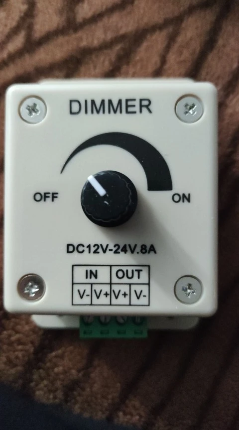 White LED Dimmer Adjustable Brightness Led Strip Controller Switch photo review