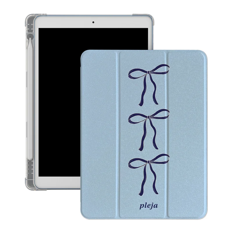Korean-Style Cute Bow Tablet Case with Pencil Slot Holder