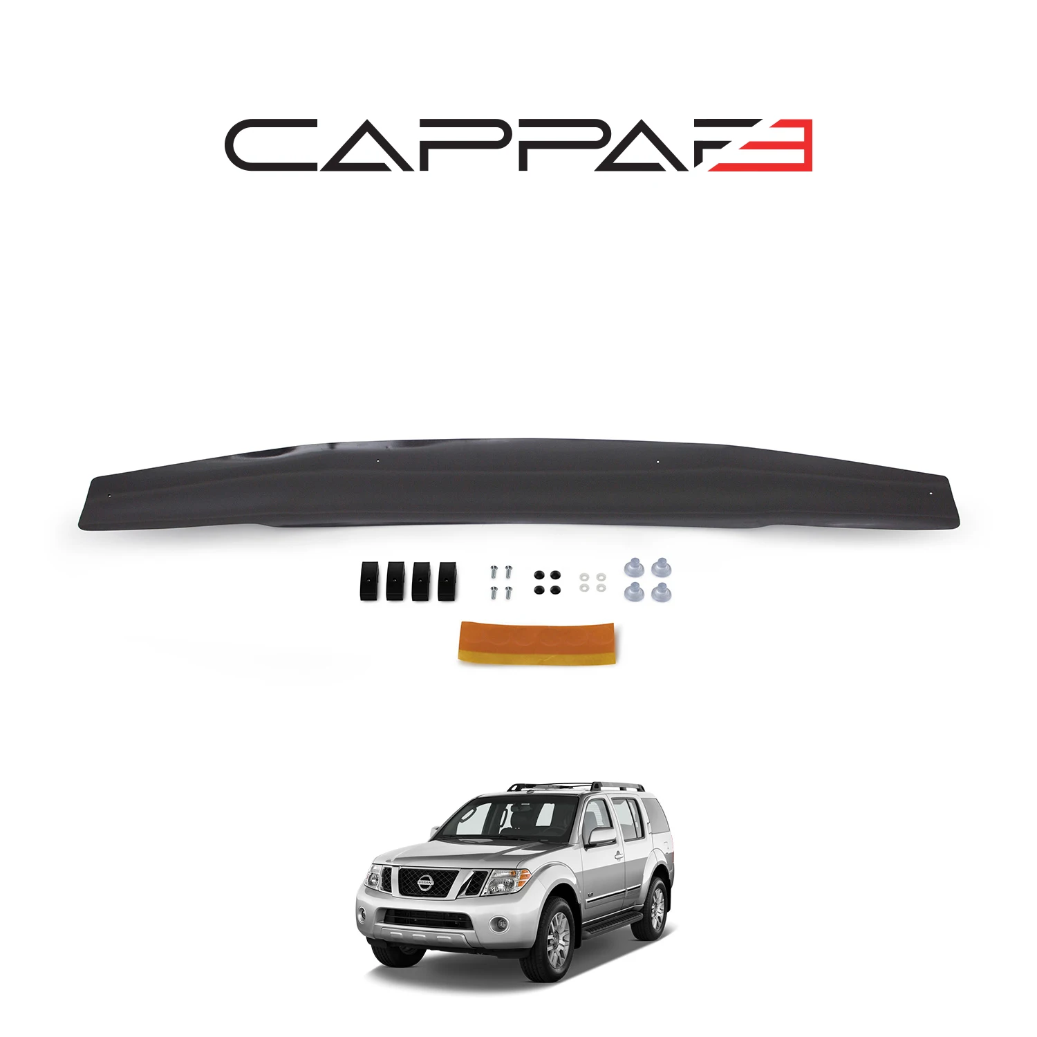

FOR NISSAN PATHFINDER 2005 TO 2014 Front Hood Protection Spoiler Front Bug Shield Deflector Guard -DIFFUSER BUMPER AUTO STYLING