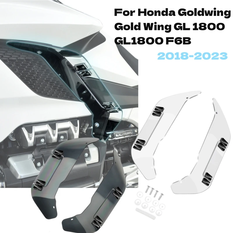 

For Honda Goldwing Gold Wing GL 1800 GL1800 F6B 2018-2023 Motorcycle Side Spoilers Dragon Wing Air Guard Vented Wind Deflector