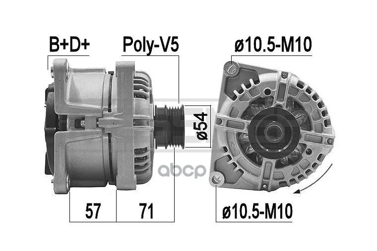 Генератор 14v 100a Opel Astra G/H 1