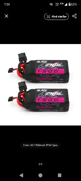 2PCS CNHL 4S 14.8V Lipo Battery 1100mAh 1300mAh 1500mAh 130C With XT60 Plug For FPV Airplane Drone Quadcopter Helicopter Hobby photo review