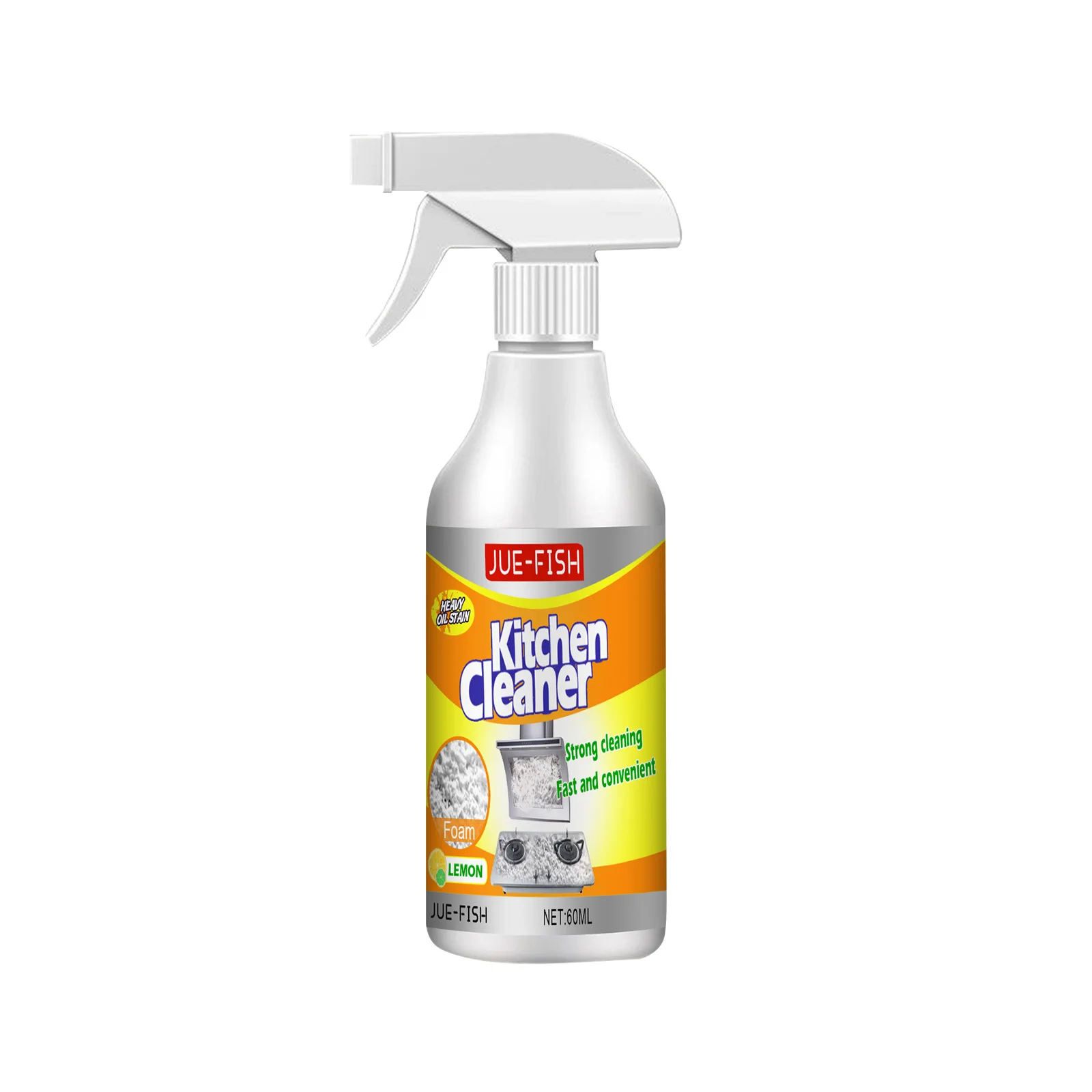 Jue-Fish Kitchen Foam Cleaner Household Cooktop Cleaner Exhaust Fan Kitchen Hood Heavy Oil Foam