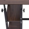 C-Shaped Side Table Adjustable, Height Adjustable C Table with Wheels and Storage Shelves for Couch Bed Recliner Density Board 6