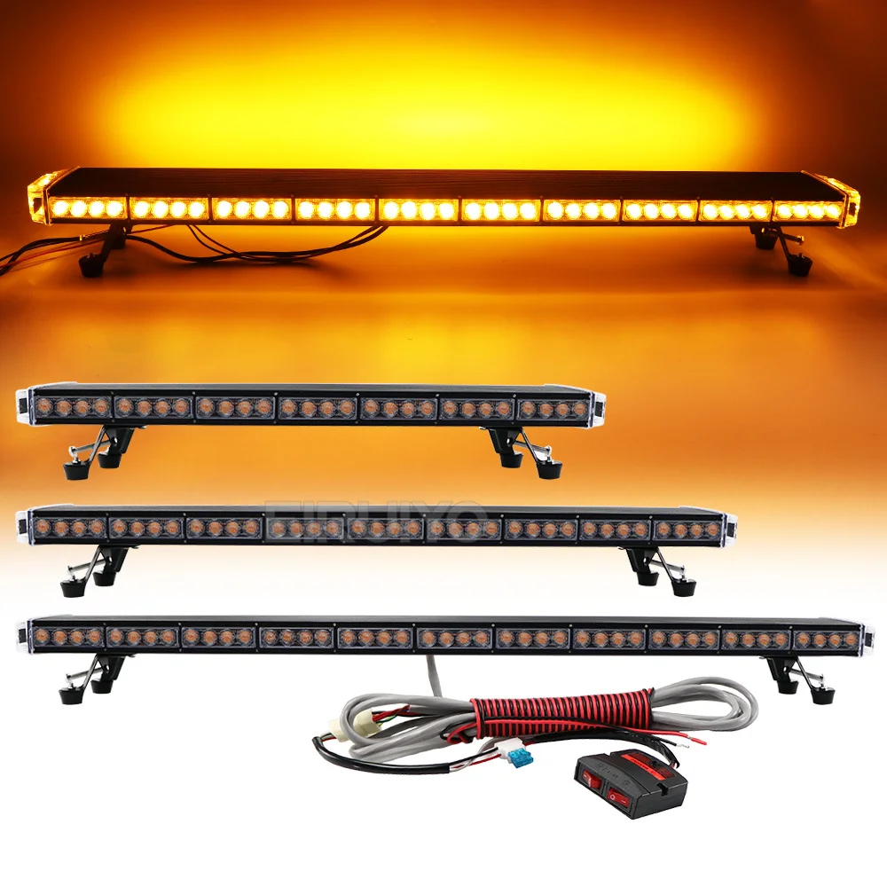 

0.7M to 1.8M 55" 63" 71" LED Car truck Warning Light Auto LED Strobe Light Bar Police Emergency Flashing Blue Amber 12V 24V