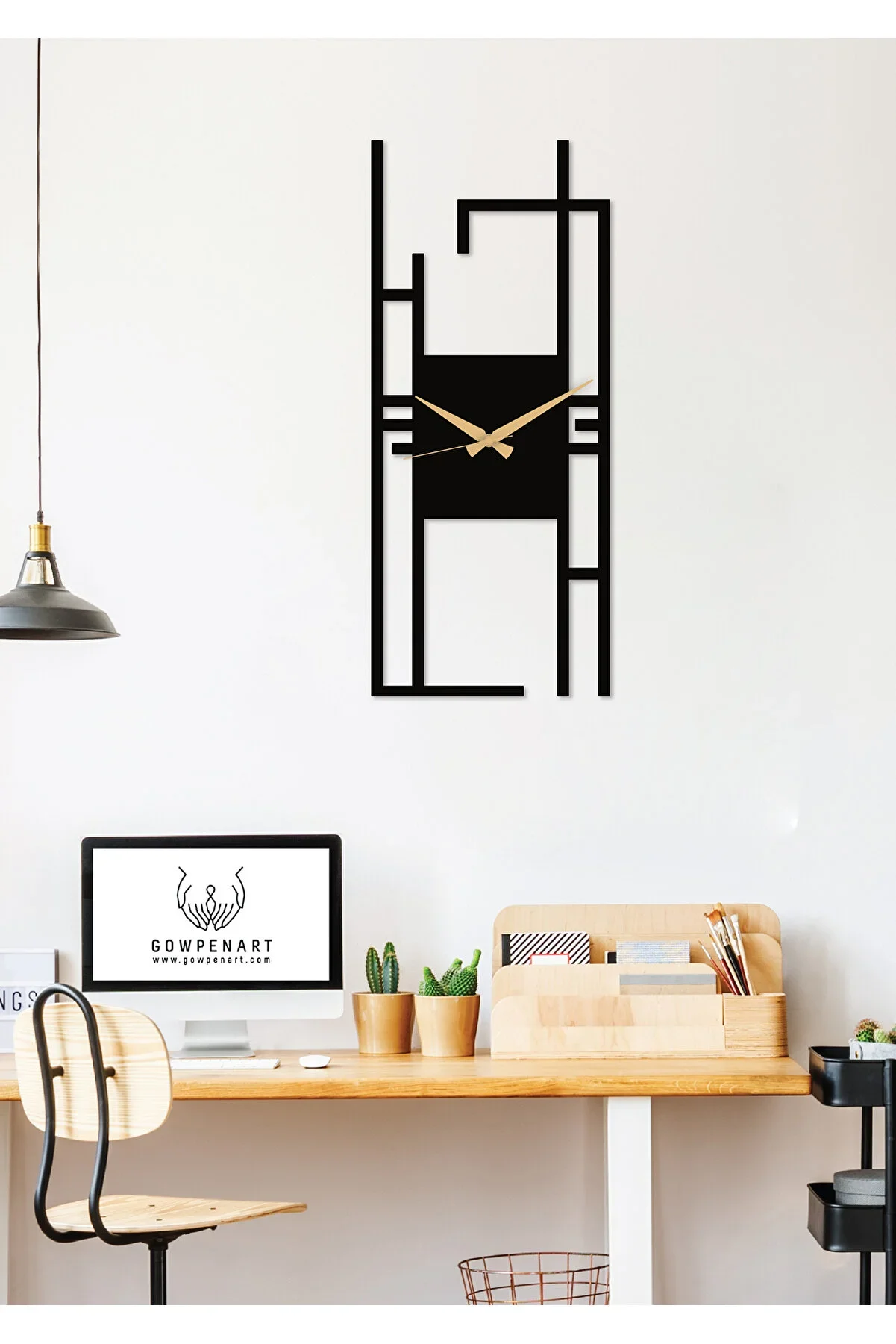 

Gowpenart Carisma Metal Black, Yellow, Grey Rectangular Wall Clock-Home/Office Clock-Gift Watch-60x26 Cm Decorative Design