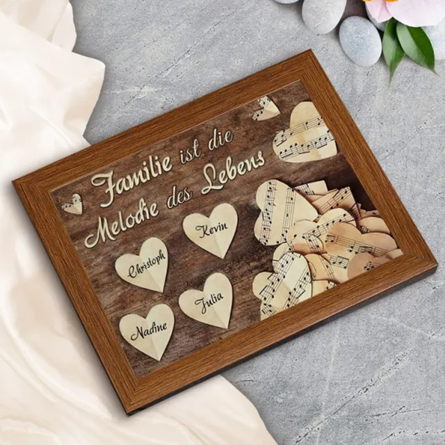 Cadre en bois personnalisé avec noms de famille, cadeau personnalisé pour  la colonne vertébrale, grand-mère, gravure au laser, texte, arbre  généalogique, décoration de bureau bricolage - AliExpress