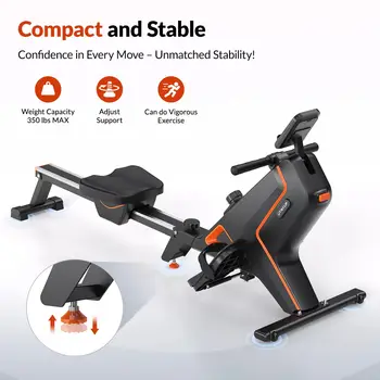 UTRYUP Magnetic Rowing Machines R05 Water Rower R10 16 Levels Quiet Resistance Foldable Compact Rowing Machine Home Gym Fitness 2