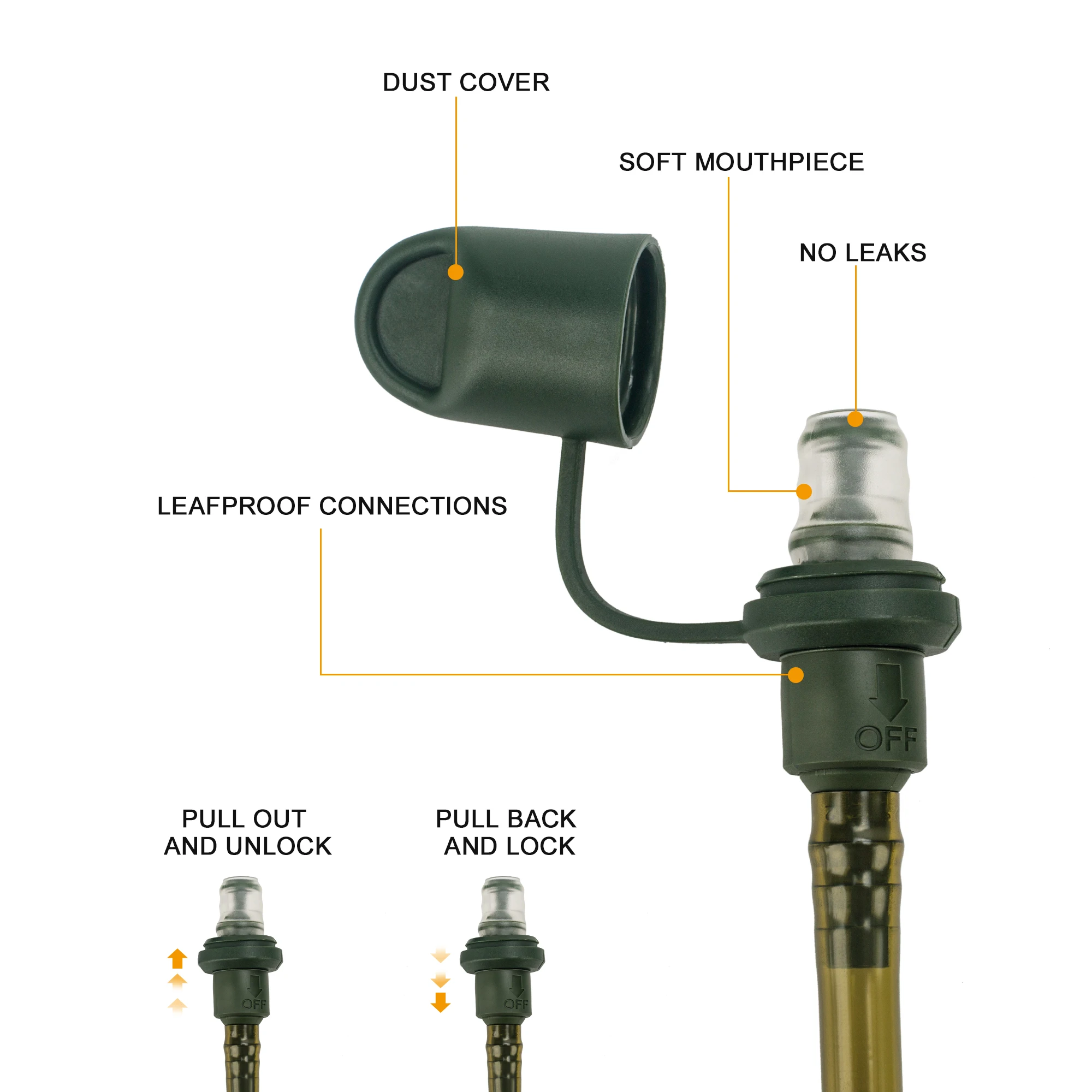 MARDINGTOP Water Bladder Hydration Pack 2.5L Large Capacity Water Bags Reservoir For Running Cycling Hydration Water Storage Bag