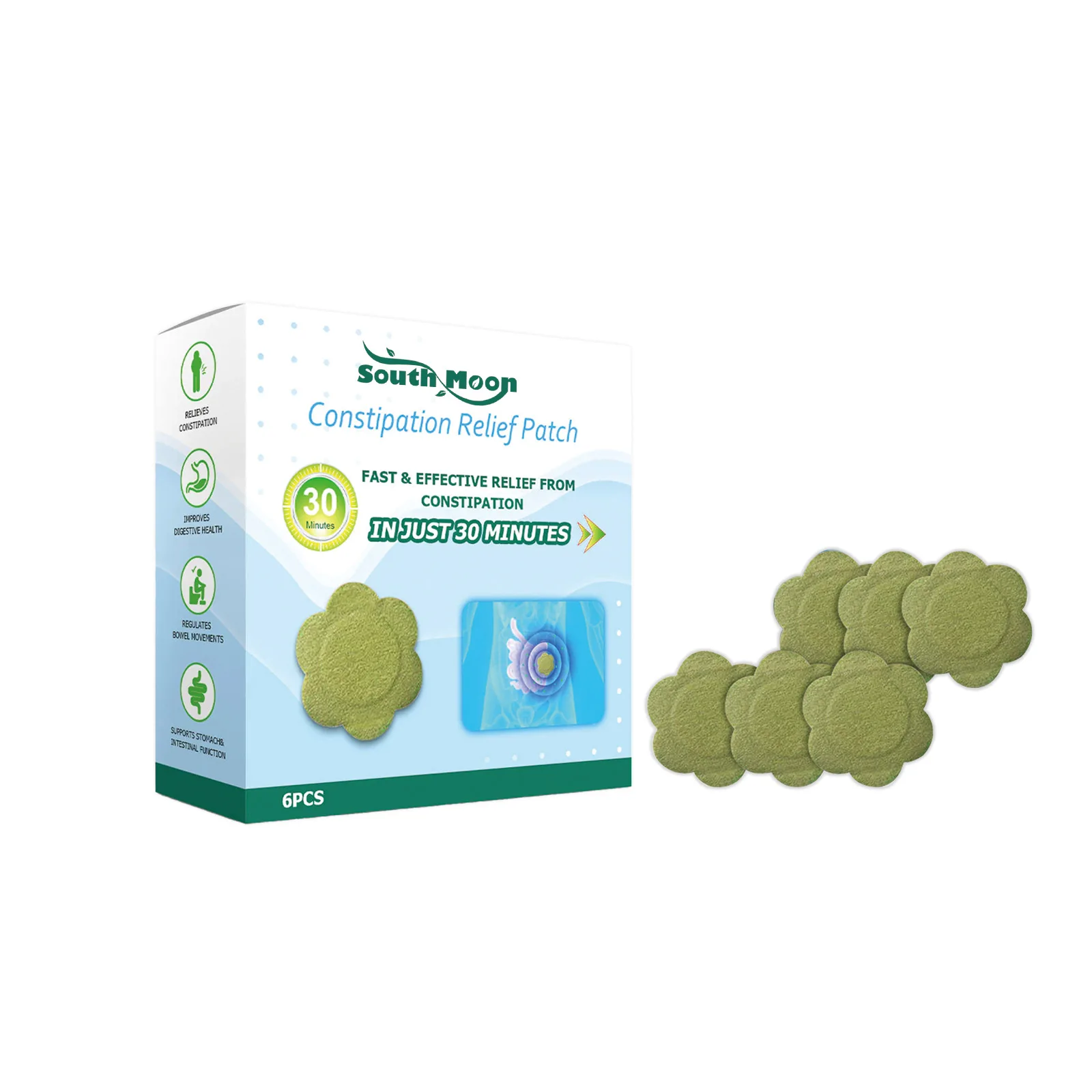 Constipation Treatment Patches Laxative Detoxification Reduce Belly Obesity Relief Dry Stool Latulence Moisten Intestine Plaster