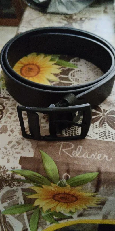 MIDNIGHT SOVEREIGN™ – Black Buckle Genuine Leather Belt photo review