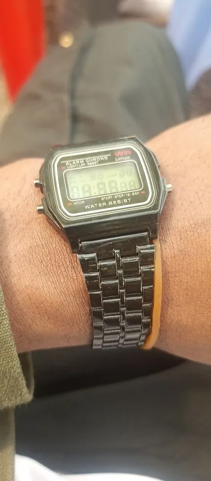 Retro Square Digital Watch for Women & Men - Rose Gold Silver photo review