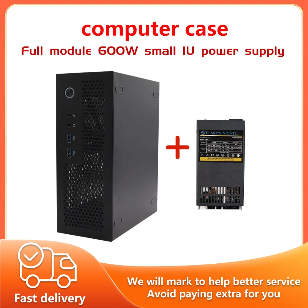 Mini Computer Case Usb3.0 Htpc Mini Itx Game Computer Support Htpc Chassis Itx 1U Flex Power Supply 3.5 ''Hdd Case K39 A07