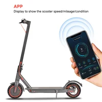 SUNNIGOO adulte Scooter électrique 36V 10.4Ah 350W moteur 30KM longue portée 30 KM/H 8.5 pouces pneus solides pliable Smart APP EScooter 2