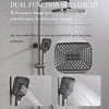 Smesiteli Gun Gray Brass Thermostat Shower System Sets Diverter Valve Kit Mixer Tap Hand Held Head Wall Spout Bathroom Faucet 2