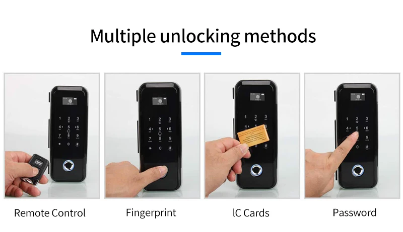 Tuya App Smart WIFI Lock Office Intelligent Fingerprint Digital Glass Door Lock