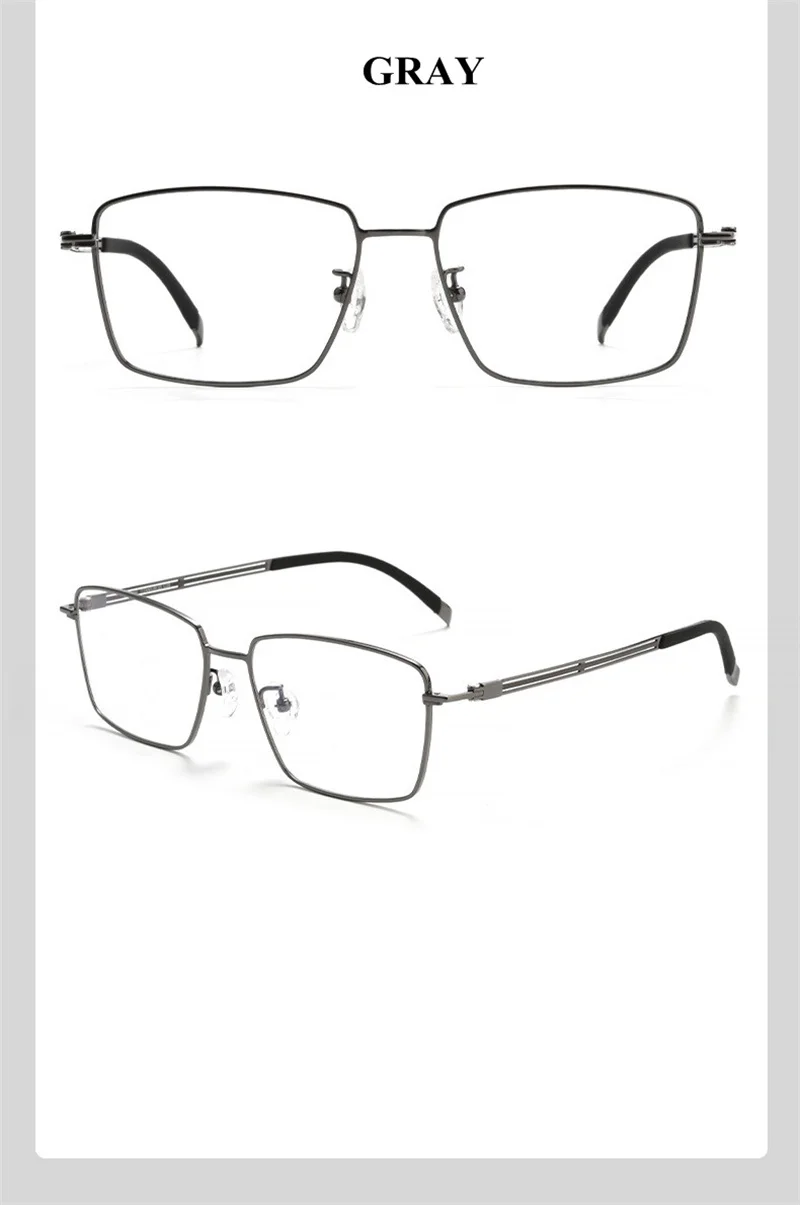 Chashma Men's Full Rim Polygon Square Titanium Eyeglasses Image 5