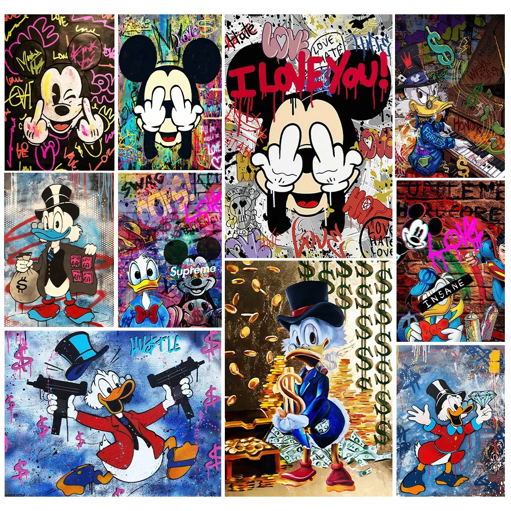 ディズニー-ミッキーマウスのプリントキャンバスポスター、室内