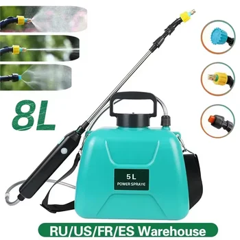 Shoulder Style Electric Sprayer 8L Watering Can With Spray Gun Automatic Garden Plant Mister USB Rechargeable Irrigation Tool
