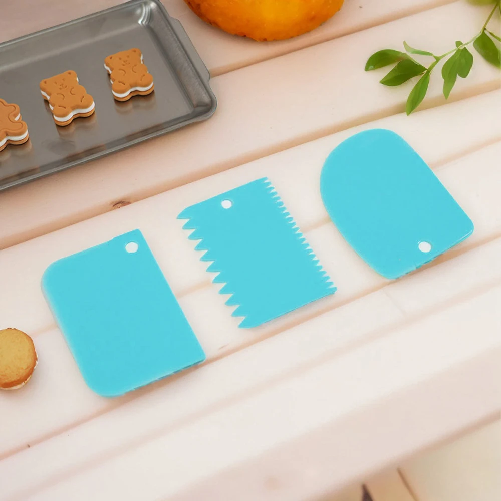 Cream Scraper Bread Cutter Baking Fondant Tools 3Pcs