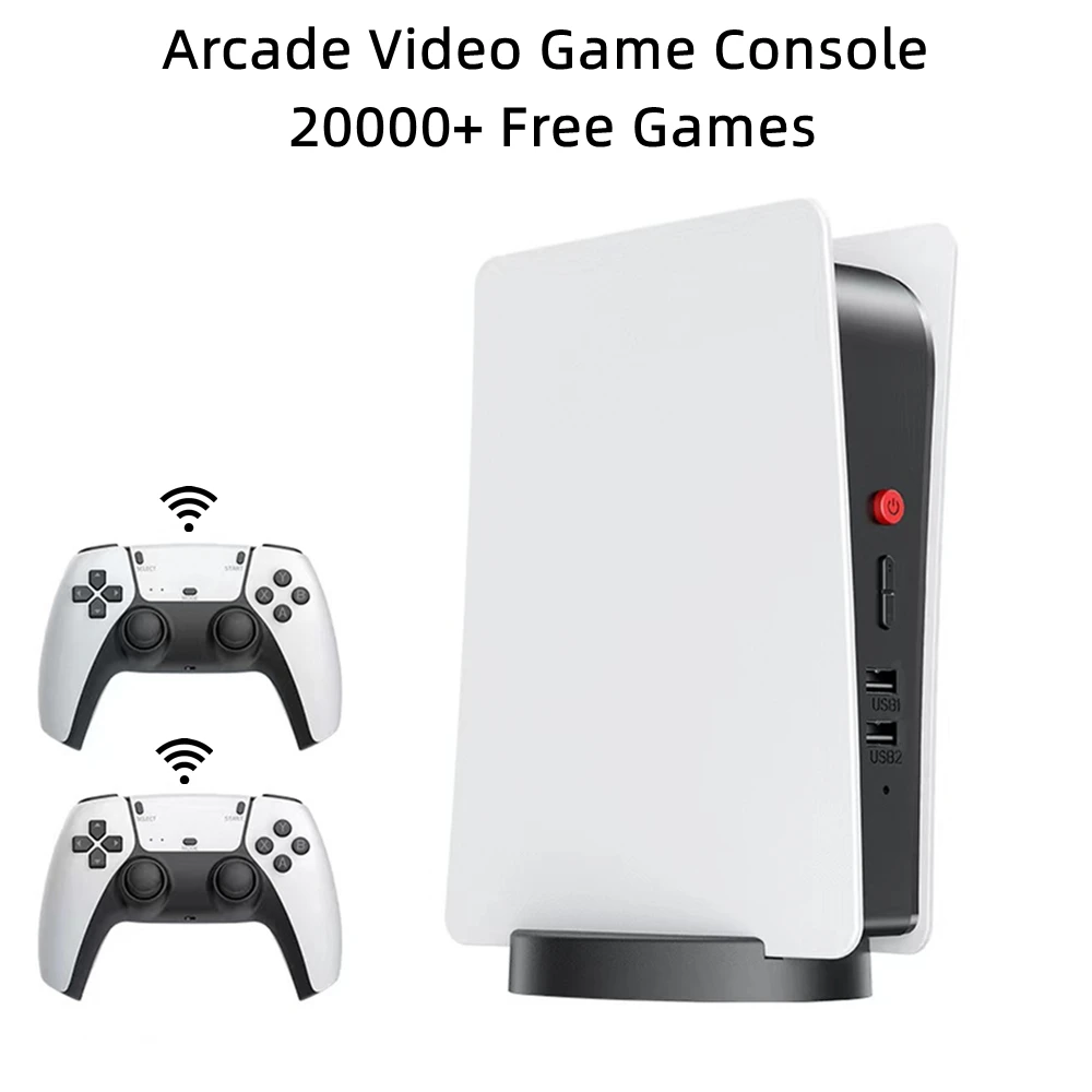 

M5 Video Game Console 4k Retro Game tv box 15000+ Free Games two Wireless Controllers For PS1/CPS/FC/GBA Arcade Gaming