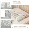 Storage Organizer Floral Puffy Quilted Makeup Bag Flower Printed Cosmetic Pouch Large Travel Cosmetic Bag Make up Aesthetic 3