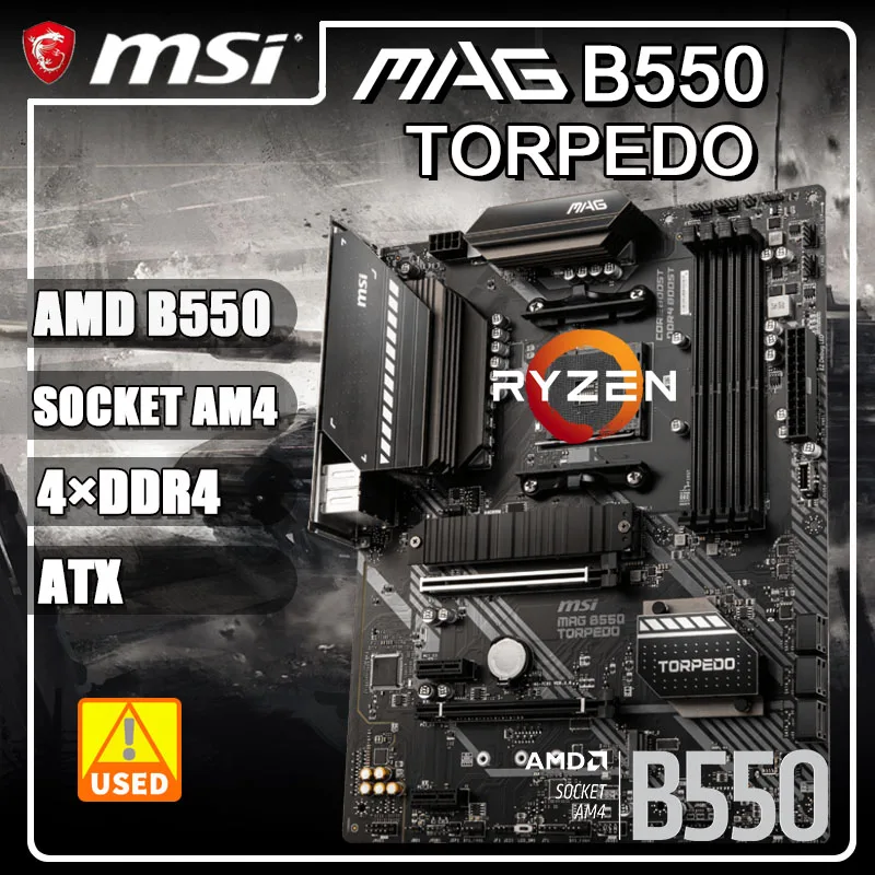 B550 B550M Scheda Madre Msi Mag B550 Siluro Am4 Per Ryzen 5500 Cpu Amd B550 Ddr4 128Gb Pci-E 4.0 M.2 Sata Iii Hdmi Usb3.2 Atx