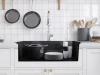 MEJE 80 x 46 Cm Drop-in 11 Gauge Stainless Steel Workstation Kitchen Sink ,Large Single Bowl,  Color Black，Grey 6