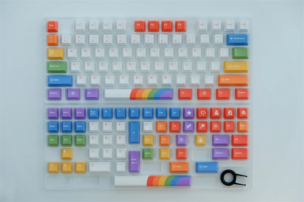 129 chaves gmk rainbow keycaps cereja perfil