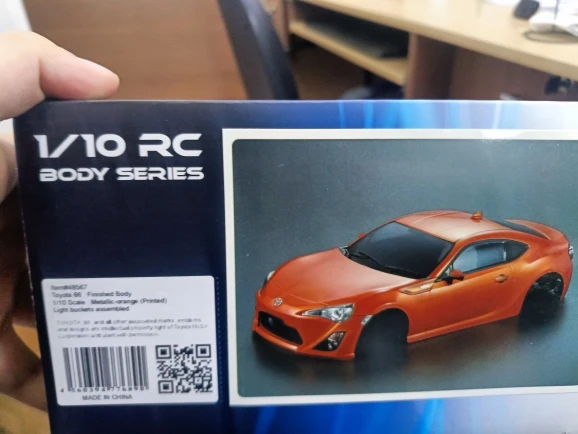 加工ボディ 86 1/10 1/10 RC Body Shell Toyota 86 BRZ w/ Light Buckets ORANGE -Finished-
