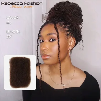 Afro Kinky Bulk Human Hair For Braiding QVR Remy Bulk Hair No Attachment, Soft & Lightweight, Perfect for Boho Box Braids Twists 1
