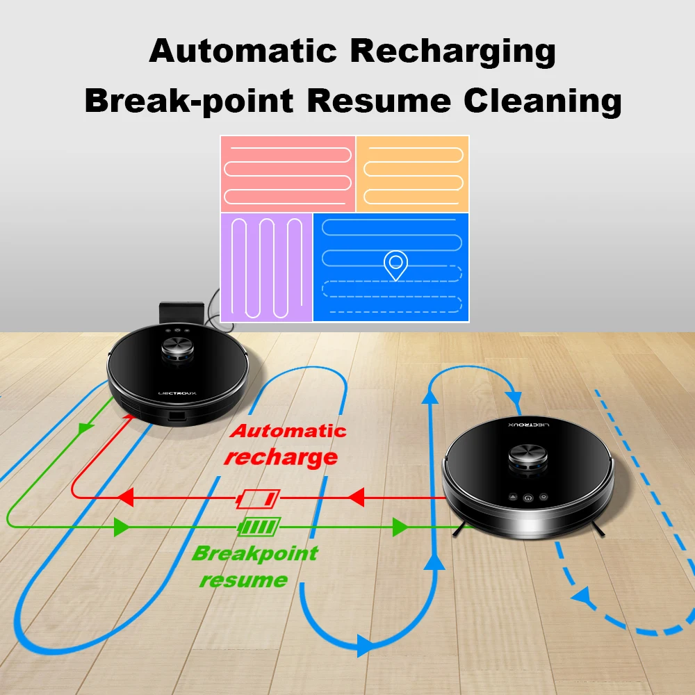 مكنسة روبوت كهربائية Liectroux XR500 ، ملاحة باللي...