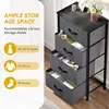 4-Drawer Fabric Storage Tower, Sturdy Steel Frame with Wooden Top, Perfect for Bedroom, Living Room, or Closet Organization 2