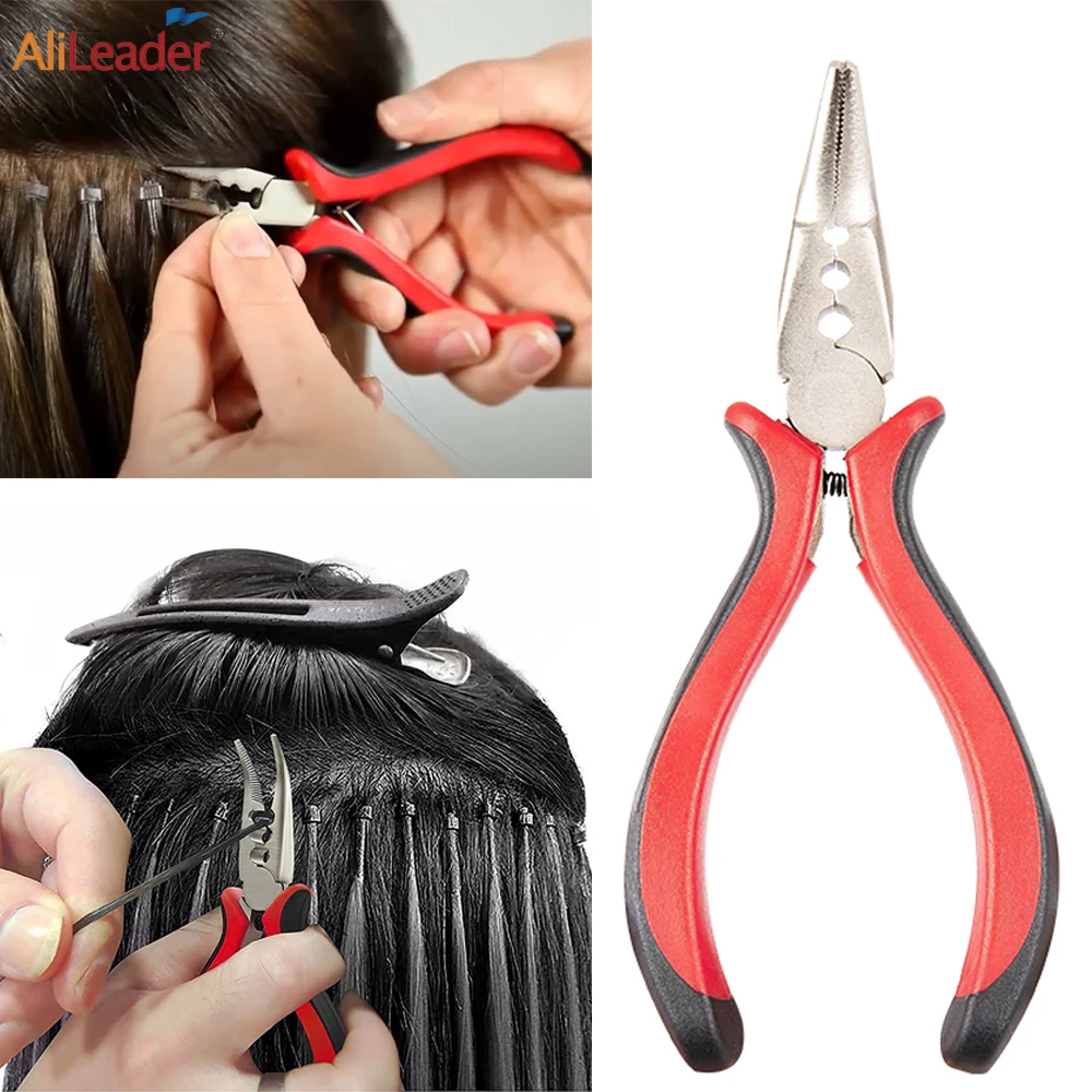 цена Multifunction Micro Rings Beads Pliers for Hair Extensions Opener and Removal 3 Holes Pliers for Making Hair Extension Styling