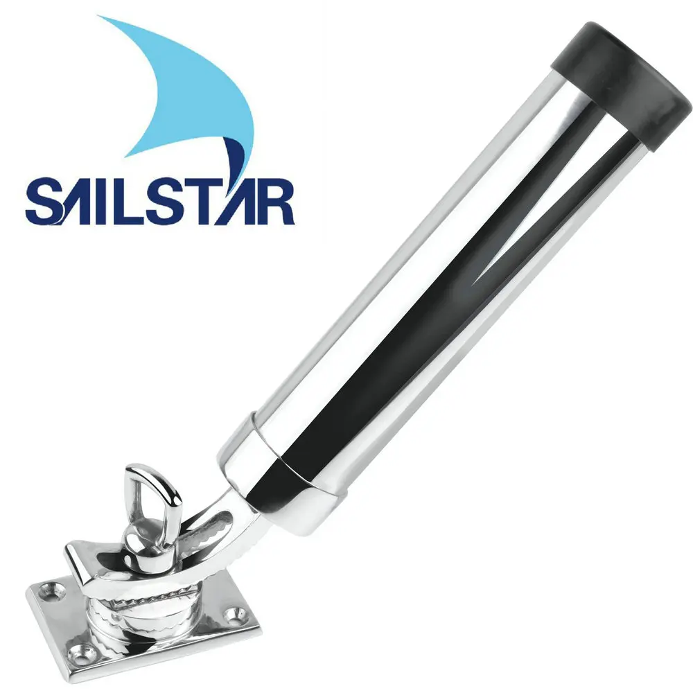 Marine 316 Stainless Steel 360 Degree Swivel Fishing Rod Holder Deck