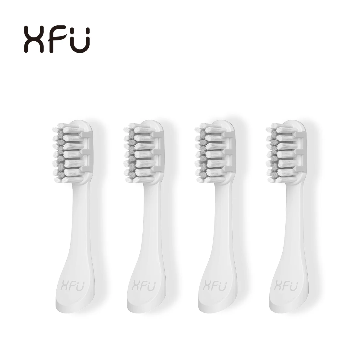 

Replaceable Head*4 Compatible with The XFU-2102 Sonic Electric Battery Toothbrush Handles（White）