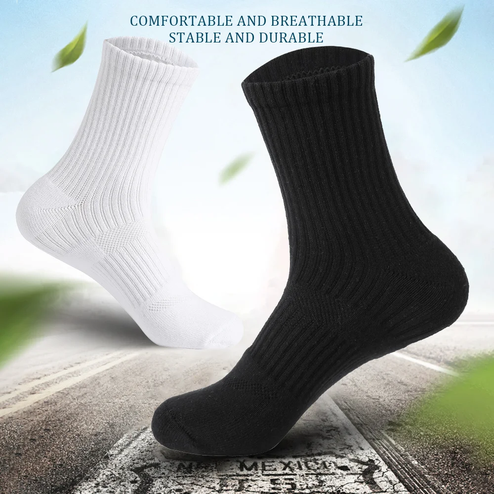5 pairs Men Socks cotton long Socks Breathable Basketball Sports Cycling Socks Moisture Wicking Towel Sox Sports Running Socks