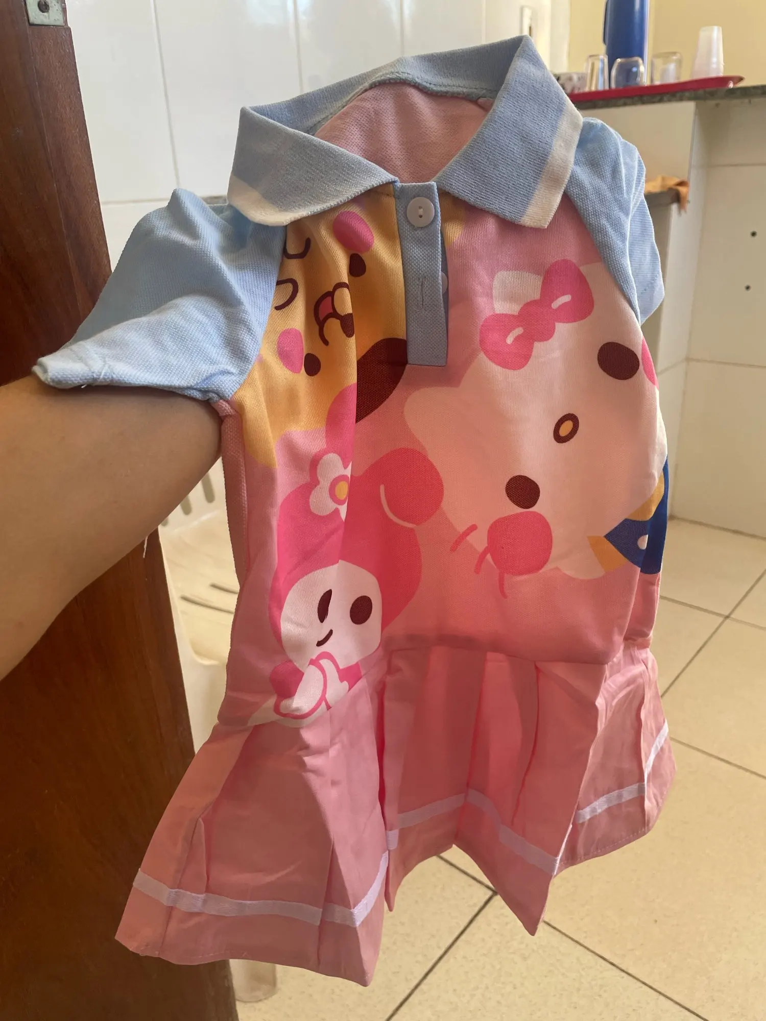 Summer Girls Clothing Toddler Rabbit Polo Shirt Pleated Dress Causal Comfortable Baby Girl Clothing Princess Dress photo review