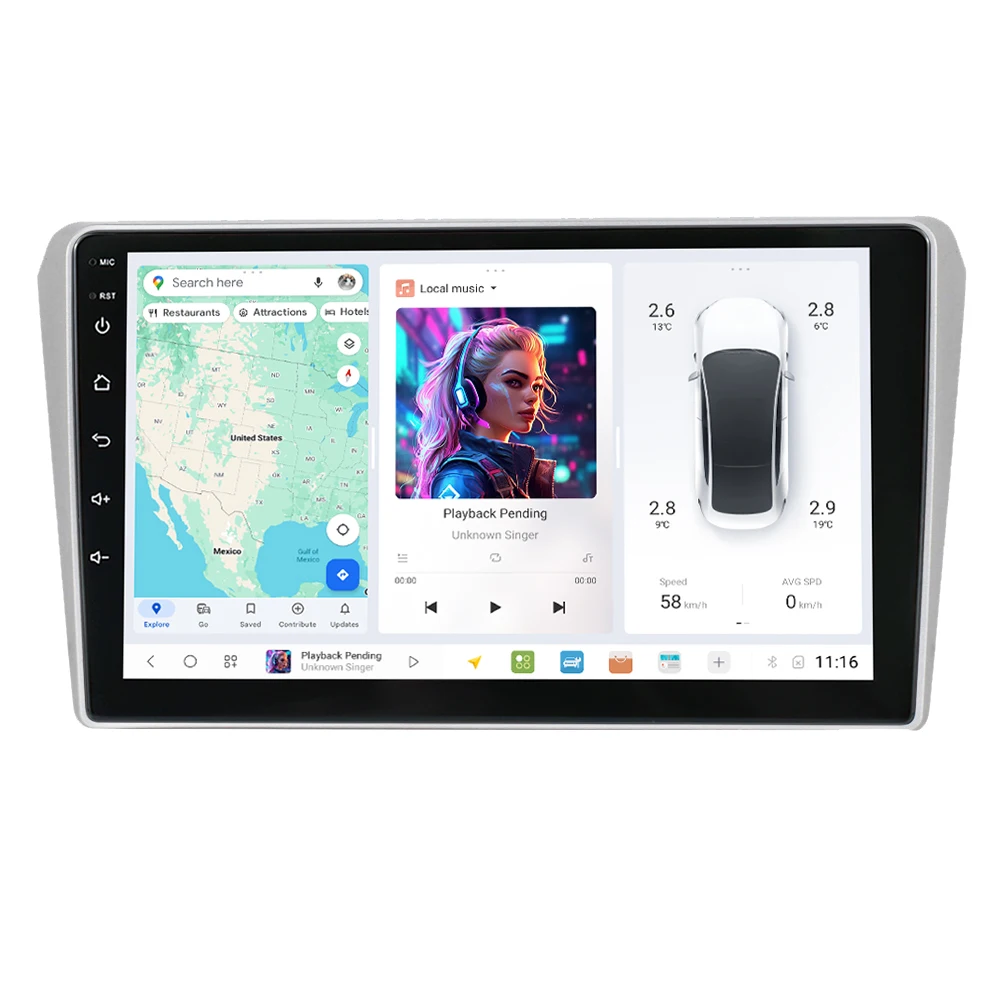 DUDUAUTO DUDU7 Autoradio 12G + 512G AKM7739 A7870 Drahtloses Carplay für Toyota Avensis T25 2002-2008 Android 13 Intelligente Systeme – Detail 5