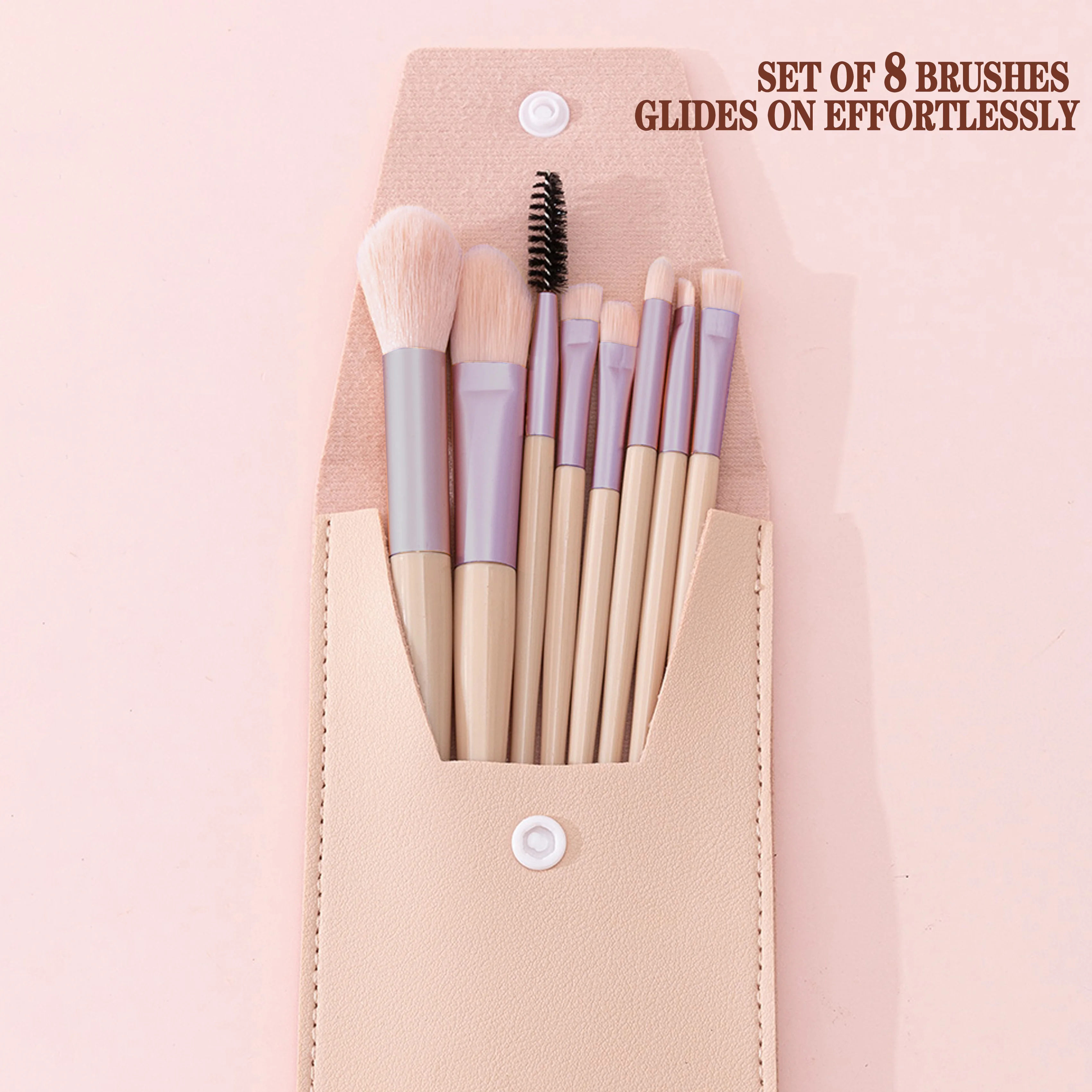 Portable Soft Hair Makeup Brush Set for Powder, Concealer, Eyeshadow, Blush, and Foundation